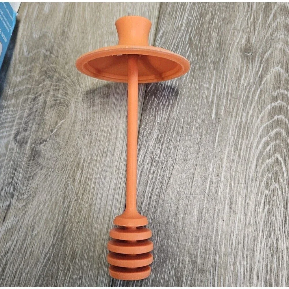 Jarware Honey Dipper for Regular Mouth Mason Jars Orange Glasswear